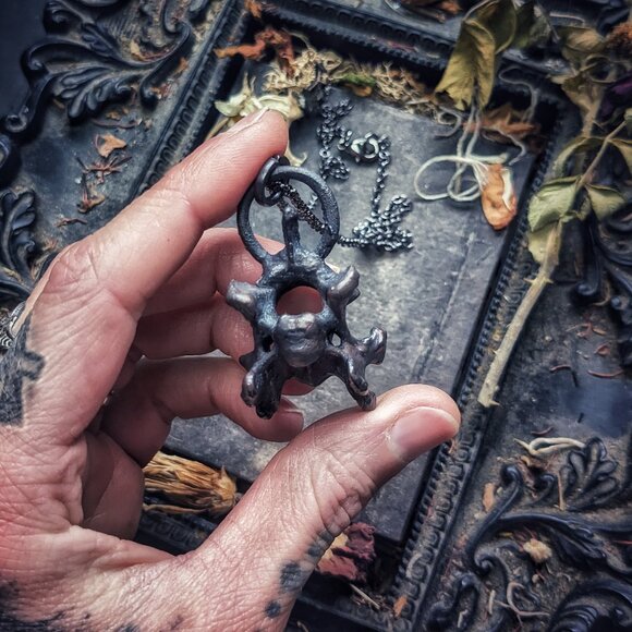 Electroformed Vertebrae Necklace - Picture 4 of 8